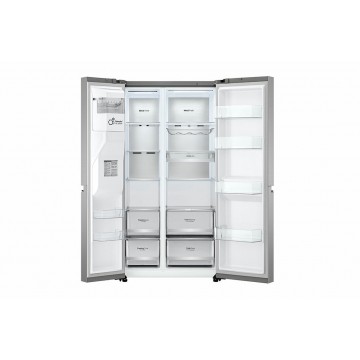 LG GSLV90PZAD Ψυγείο Ντουλάπα 635lt NoFrost Υ179xΠ91.3xΒ73.5εκ. Inox